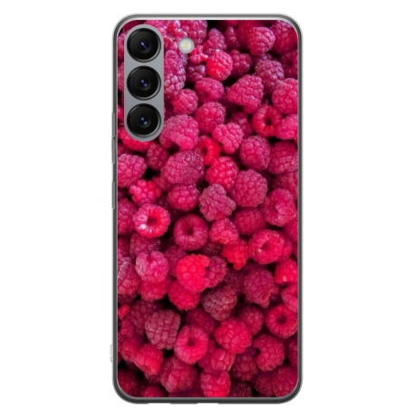 Husa personalizata tip carcasa HQPrint pentru Samsung Galaxy S23, model Zmeura, multicolor, S1D1M0234