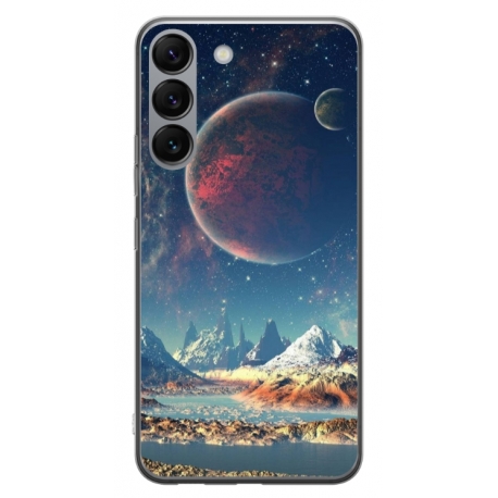 Husa personalizata tip carcasa HQPrint pentru Samsung Galaxy S23, model Alien Planet, multicolor, S1D1M0264