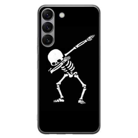 Husa personalizata tip carcasa HQPrint pentru Samsung Galaxy S23, model Dab Skeleton, multicolor, S1D1M0034