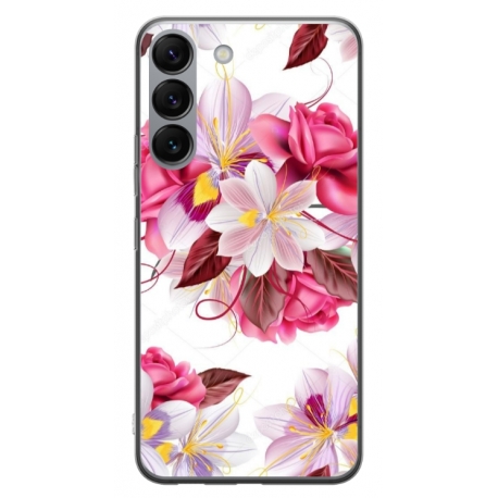 Husa personalizata tip carcasa HQPrint pentru Samsung Galaxy S23, model Flowers 4, multicolor, S1D1M0040