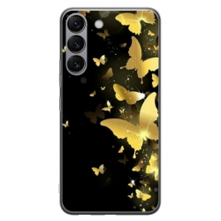 Husa personalizata tip carcasa HQPrint pentru Samsung Galaxy S23, model Butterfly 6, multicolor, S1D1M0045