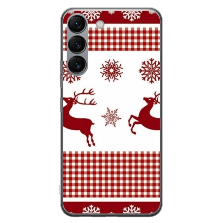 Husa personalizata tip carcasa HQPrint pentru Samsung Galaxy S23, model Reindeer 1, multicolor, S1D1M0051