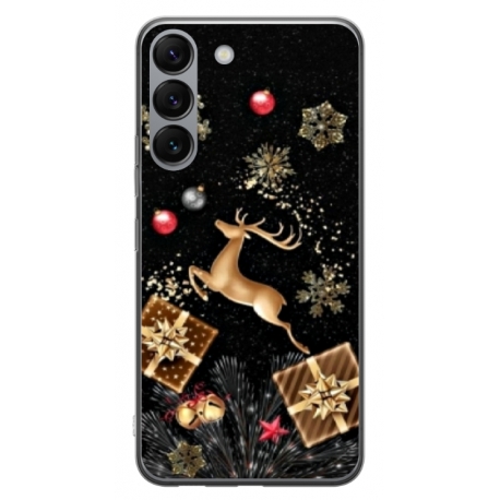 Husa personalizata tip carcasa HQPrint pentru Samsung Galaxy S23, model Reindeer 2, multicolor, S1D1M0052