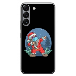 Husa personalizata tip carcasa HQPrint pentru Samsung Galaxy S23, model Covid Santa, multicolor, S1D1M0055