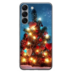 Husa personalizata tip carcasa HQPrint pentru Samsung Galaxy S23, model Christmas Tree 2, multicolor, S1D1M0058