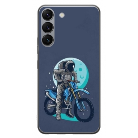 Husa personalizata tip carcasa HQPrint pentru Samsung Galaxy S23, model Biker Astronaout, multicolor, S1D1M0375
