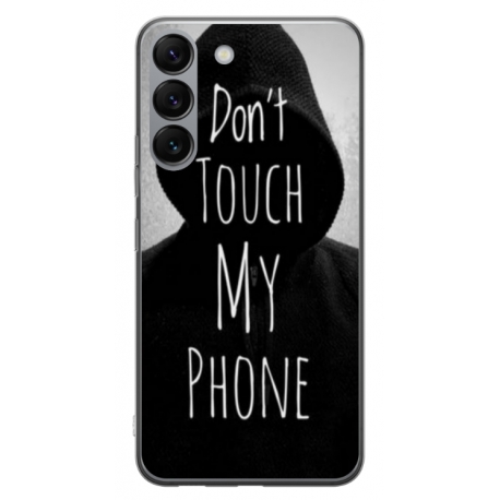 Husa personalizata tip carcasa HQPrint pentru Samsung Galaxy S23, model Dont touch my phone 2, multicolor, S1D1M0065