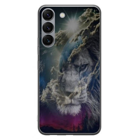 Husa personalizata tip carcasa HQPrint pentru Samsung Galaxy S23, model Lion 4, multicolor, S1D1M0120