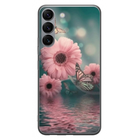 Husa personalizata tip carcasa HQPrint pentru Samsung Galaxy S23, model Flowers 7, multicolor, S1D1M0140