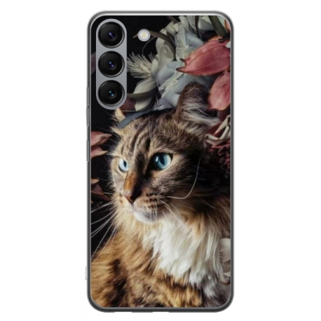 Husa personalizata tip carcasa HQPrint pentru Samsung Galaxy S23, model Cat 1, multicolor, S1D1M0143