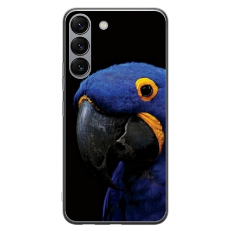 Husa personalizata tip carcasa HQPrint pentru Samsung Galaxy S23, model Blue Parrot, multicolor, S1D1M0145