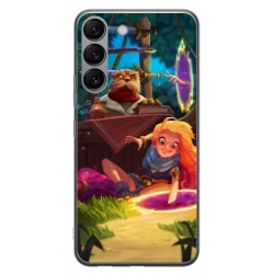 Husa personalizata tip carcasa HQPrint pentru Samsung Galaxy S23, model Tangled, multicolor, S1D1M0150