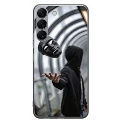 Husa personalizata tip carcasa HQPrint pentru Samsung Galaxy S23, model Mask, multicolor, S1D1M0199