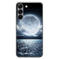 Husa personalizata tip carcasa HQPrint pentru Samsung Galaxy S23, model Moon Sky, multicolor, S1D1M0228