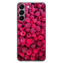 Husa personalizata tip carcasa HQPrint pentru Samsung Galaxy S23, model Zmeura, multicolor, S1D1M0234