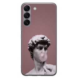 Husa personalizata tip carcasa HQPrint pentru Samsung Galaxy S23, model Bubble Gum Statue, multicolor, S1D1M0317