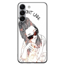 Husa personalizata tip carcasa HQPrint pentru Samsung Galaxy S23, model I dont care, multicolor, S1D1M0320