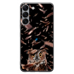 Husa personalizata tip carcasa HQPrint pentru Samsung Galaxy S23, model Owl, multicolor, S1D1M0334