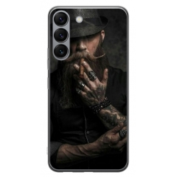 Husa personalizata tip carcasa HQPrint pentru Samsung Galaxy S23, model Beard Man, multicolor, S1D1M0355