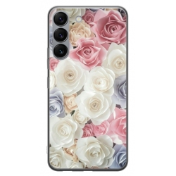 Husa personalizata tip carcasa HQPrint pentru Samsung Galaxy S23, model Flowers 23, multicolor, S1D1M0385