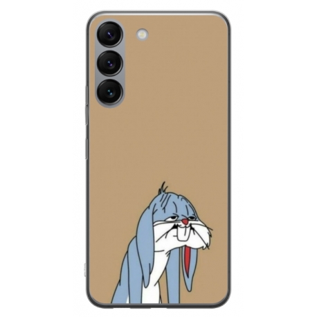 Husa personalizata tip carcasa HQPrint pentru Samsung Galaxy S23 Plus, model Tired Bunny, multicolor, S1D1M0027