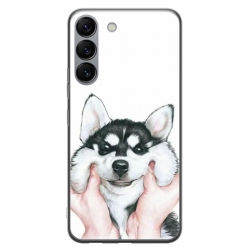 Husa personalizata tip carcasa HQPrint pentru Samsung Galaxy S23 Plus, model Fluffy Dog, multicolor, S1D1M0033