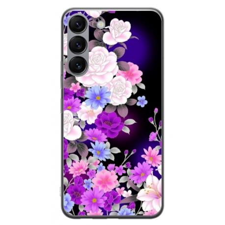 Husa personalizata tip carcasa HQPrint pentru Samsung Galaxy S23 Plus, model Flowers 3, multicolor, S1D1M0039