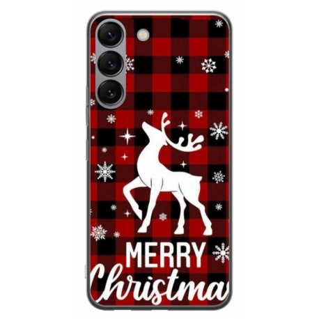 Husa personalizata tip carcasa HQPrint pentru Samsung Galaxy S23 Plus, model Merry Christmas Reindeer 2, multicolor, S1D1M0050