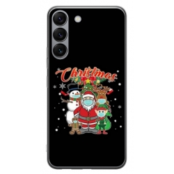 Husa personalizata tip carcasa HQPrint pentru Samsung Galaxy S23 Plus, model Covid Christmas, multicolor, S1D1M0054