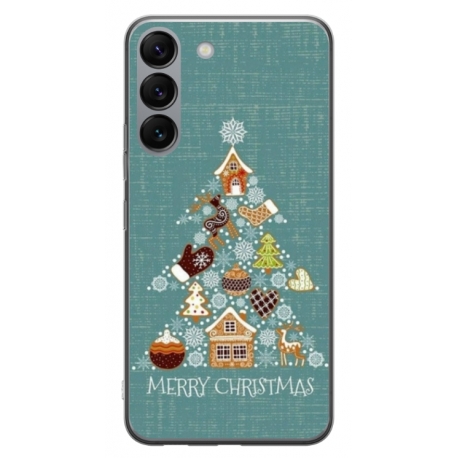 Husa personalizata tip carcasa HQPrint pentru Samsung Galaxy S23 Plus, model Merry Christmas 1, multicolor, S1D1M0056