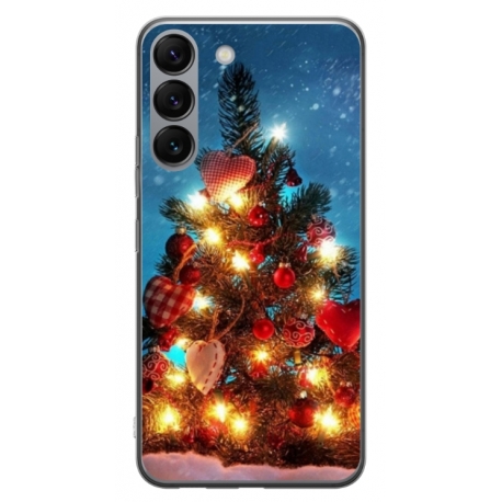 Husa personalizata tip carcasa HQPrint pentru Samsung Galaxy S23 Plus, model Christmas Tree 2, multicolor, S1D1M0058