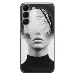 Husa personalizata tip carcasa HQPrint pentru Samsung Galaxy S23 Plus, model Abstract Lady, multicolor, S1D1M0066
