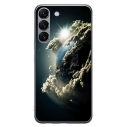 Husa personalizata tip carcasa HQPrint pentru Samsung Galaxy S23 Plus, model Cloudy Earth, multicolor, S1D1M0067