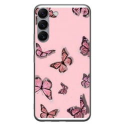 Husa personalizata tip carcasa HQPrint pentru Samsung Galaxy S23 Plus, model Butterfly 7, multicolor, S1D1M0076
