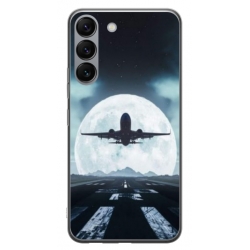 Husa personalizata tip carcasa HQPrint pentru Samsung Galaxy S23 Plus, model Moon Landing, multicolor, S1D1M0077