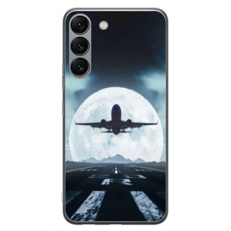 Husa personalizata tip carcasa HQPrint pentru Samsung Galaxy S23 Plus, model Moon Landing, multicolor, S1D1M0077