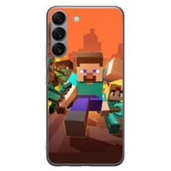 Husa personalizata tip carcasa HQPrint pentru Samsung Galaxy S23 Plus, model Minecraft 1, multicolor, S1D1M0125