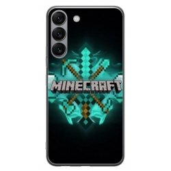 Husa personalizata tip carcasa HQPrint pentru Samsung Galaxy S23 Plus, model Minecraft 2, multicolor, S1D1M0126