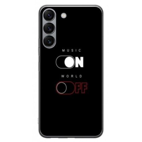 Husa personalizata tip carcasa HQPrint pentru Samsung Galaxy S23 Plus, model Phone On World Off, multicolor, S1D1M0131