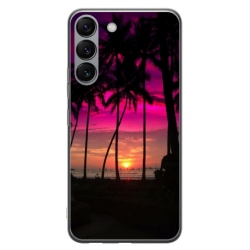 Husa personalizata tip carcasa HQPrint pentru Samsung Galaxy S23 Plus, model Beach View 1, multicolor, S1D1M0136