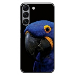 Husa personalizata tip carcasa HQPrint pentru Samsung Galaxy S23 Plus, model Blue Parrot, multicolor, S1D1M0145