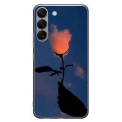Husa personalizata tip carcasa HQPrint pentru Samsung Galaxy S23 Plus, model Sky Flower, multicolor, S1D1M0159