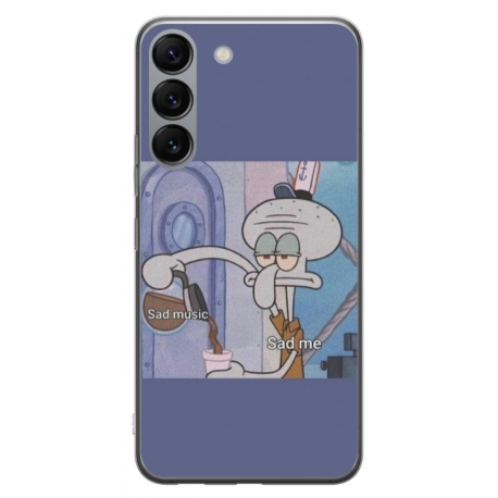 Husa personalizata tip carcasa HQPrint pentru Samsung Galaxy S23 Plus, model Squidward 1, multicolor, S1D1M0161