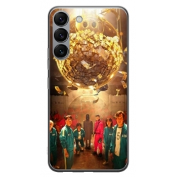 Husa personalizata tip carcasa HQPrint pentru Samsung Galaxy S23 Plus, model Squid Game 11, multicolor, S1D1M0183