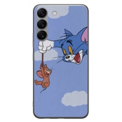 Husa personalizata tip carcasa HQPrint pentru Samsung Galaxy S23 Plus, model Tom and Jerry 1, multicolor, S1D1M0203