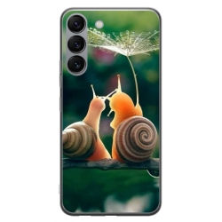 Husa personalizata tip carcasa HQPrint pentru Samsung Galaxy S23 Plus, model Snail, multicolor, S1D1M0231