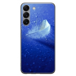 Husa personalizata tip carcasa HQPrint pentru Samsung Galaxy S23 Plus, model Pana, multicolor, S1D1M0236