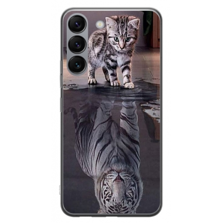Husa personalizata tip carcasa HQPrint pentru Samsung Galaxy S23 Plus, model Tiger, multicolor, S1D1M0242