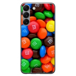 Husa personalizata tip carcasa HQPrint pentru Samsung Galaxy S23 Plus, model MandM, multicolor, S1D1M0257