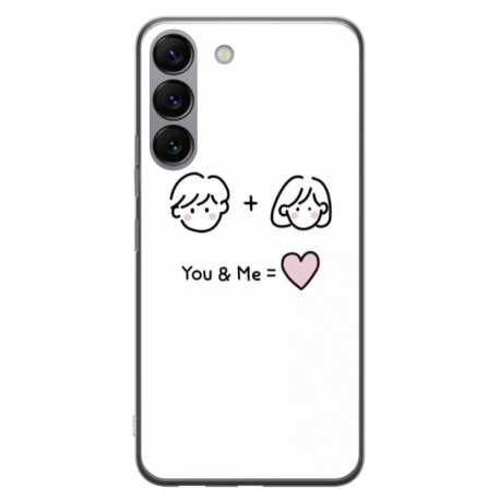 Husa personalizata tip carcasa HQPrint pentru Samsung Galaxy S23 Plus, model You and Me, multicolor, S1D1M0274